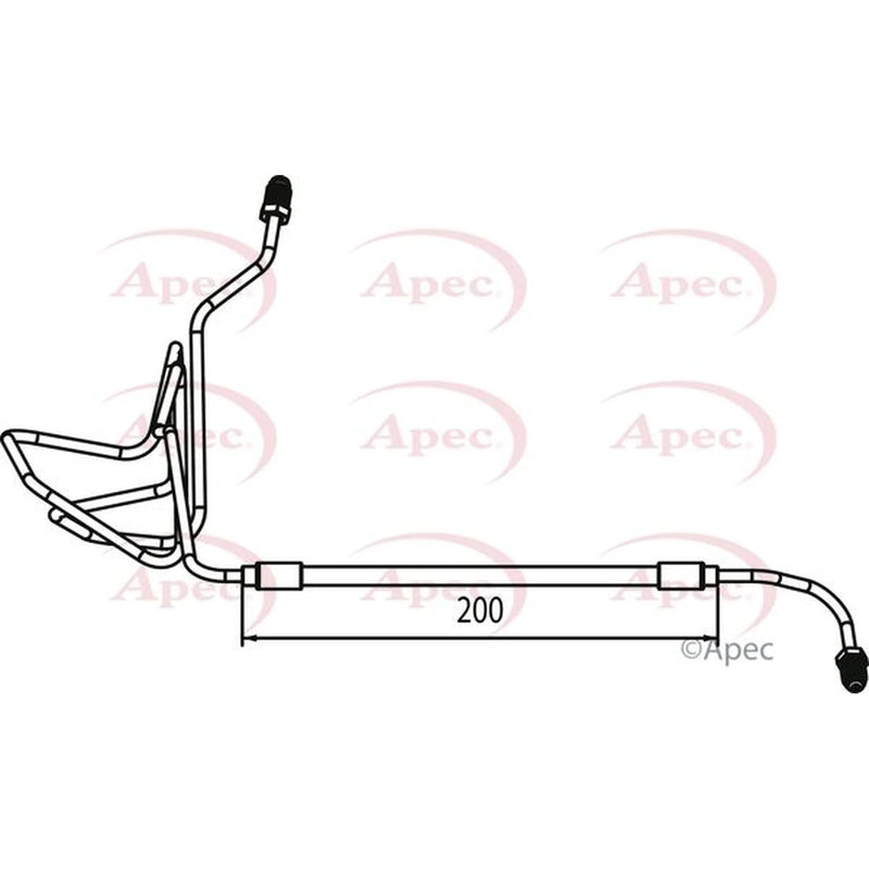 Apec Brake Hydraulic Hose Line outer HOS4064