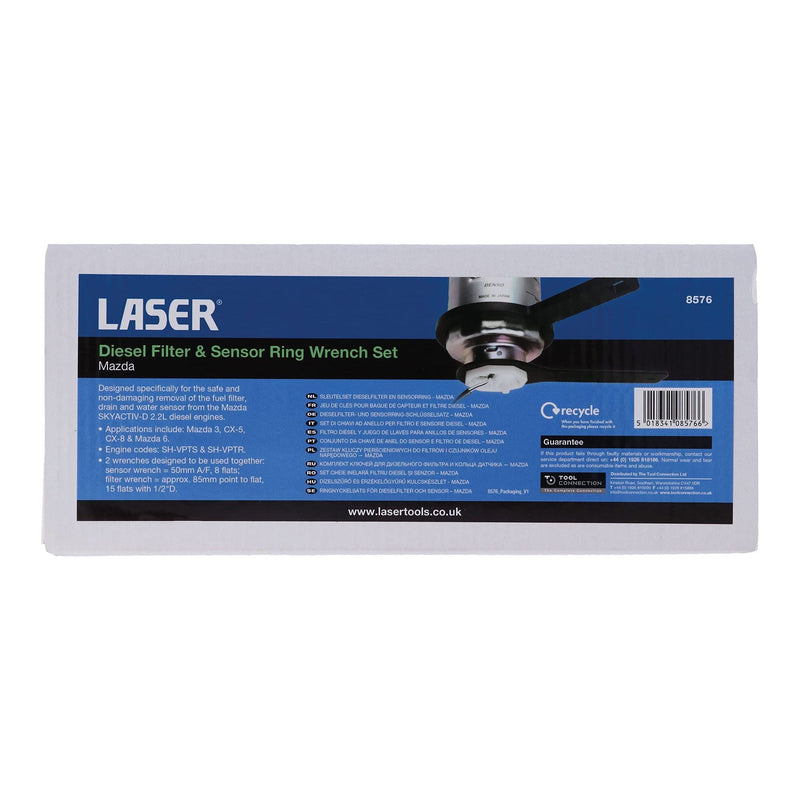 Laser Diesel Filter & Sensor Ring Wrench Set Mazda 8576 Laser - Dynamic Drive