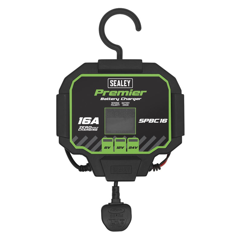 Sealey Battery Maintainer Charger 16A Fully Automatic SPBC16 Sealey - Dynamic Drive
