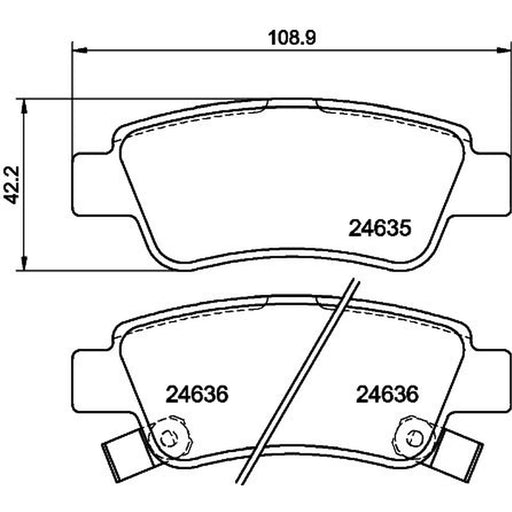 Mintex Rear Brake Pad Set fits Honda Cr-V III 2006-2012 2.0 2.2 2.4