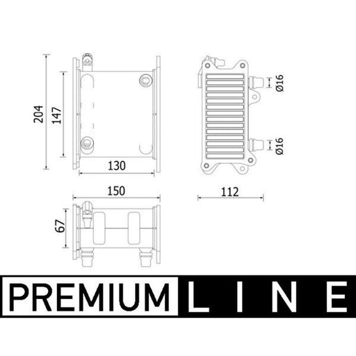 Mahle Intercooler (Charge Air Cooler) fits BMW 7 2009-2022
