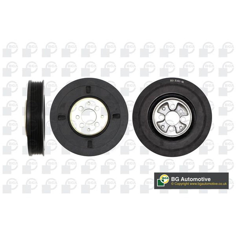 BGA Crank Shaft Belt Pulley fits Audi 80 B4 1991-1996 1.9