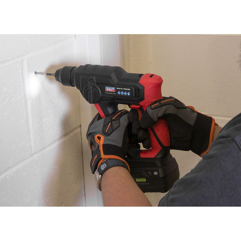 Sealey Rotary Hammer Drill 20V SV20 Series SDS Plus Body Only CP20VSDS Sealey - Dynamic Drive