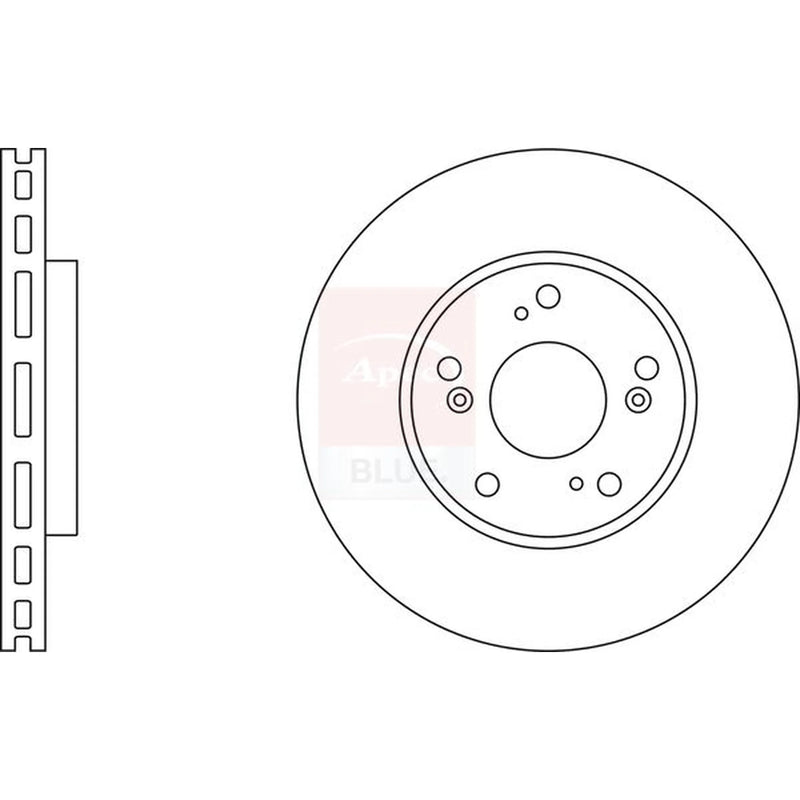 Apec 2 x Vented Front Brake Discs SDK6774-x2
