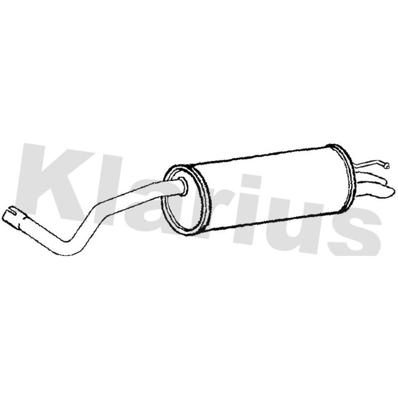 Klarius Box With Tail Pipe Rear fits Skoda Roomster 2006-2010 1.4 1.9