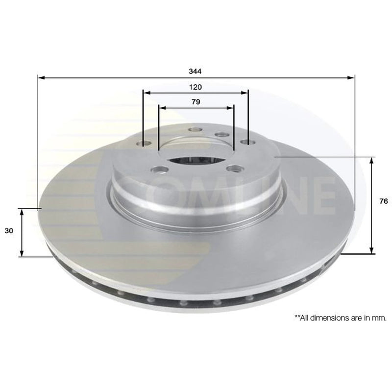 Comline Front Brake Discs & Pads fits Land Rover Range Rover 2005-2012 3.6 4.2