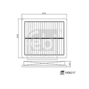 Febi Engine Air Filter 1006217 OE 10487777
