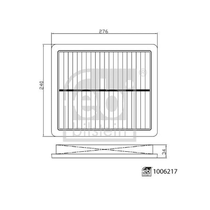 Febi Engine Air Filter 1006217 OE 10487777