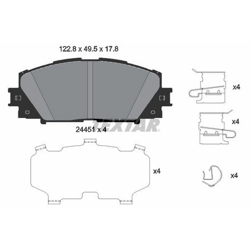 Textar Front Brake Pad Set 2445103