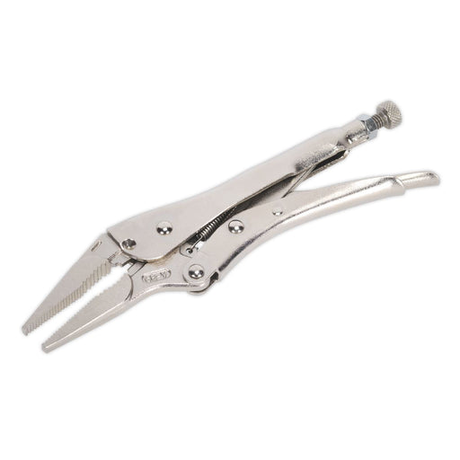 Sealey Locking Pliers Long Nose 210mm 0-60mm Capacity AK6825 Sealey - Dynamic Drive