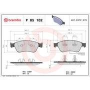 Brembo 4 x Front Brake Pad Set fits Audi A6 C6 2004-2011 2.4 2.7 2.8 3.0 3.2