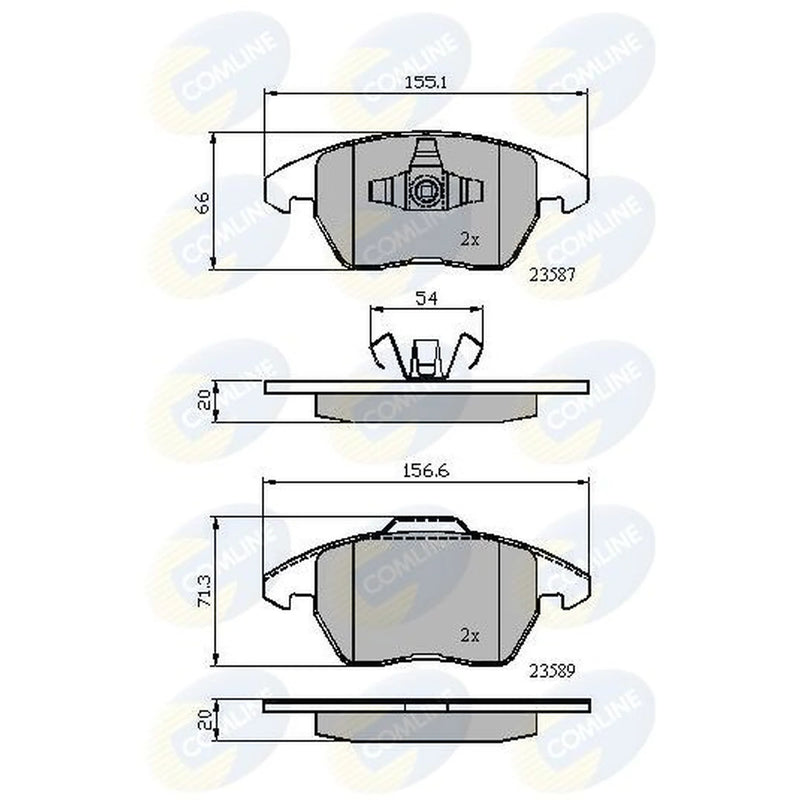 Comline Front & Rear Brake Discs & Pads fits Skoda Octavia II Combi 2009-2013