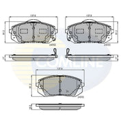 Comline Front & Rear Pads fits Kia Carens III 2006-2013 1.6 2.0