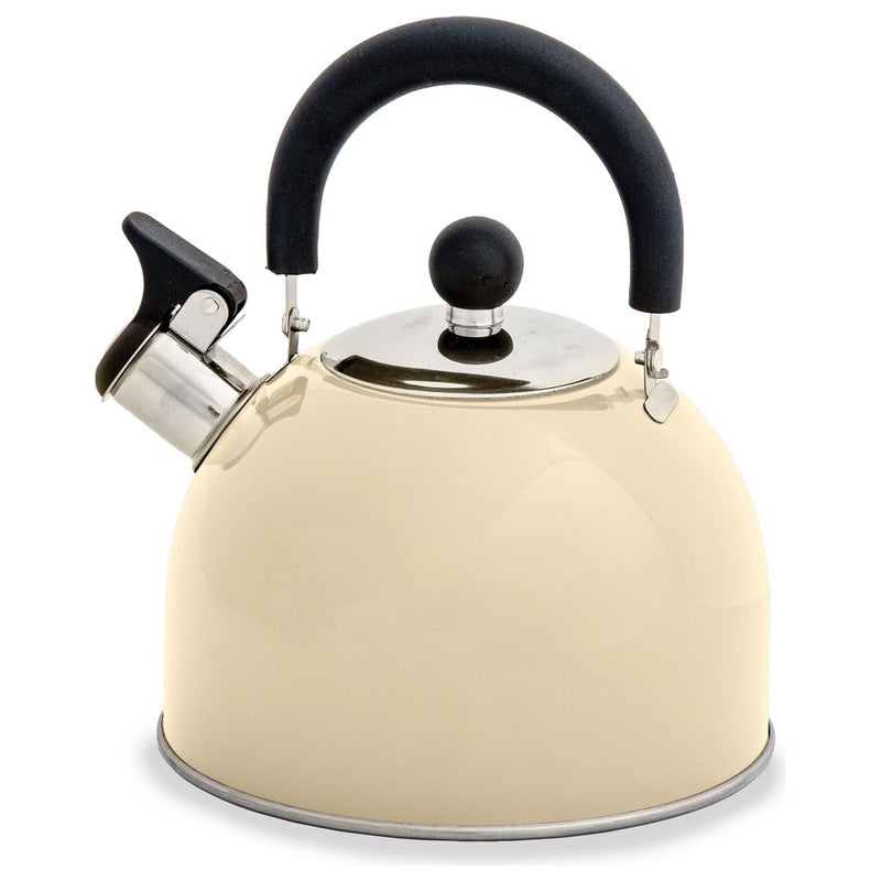 Hamilton cream stainless steel whistling kettle (2L) K0056CR Quest - Dynamic Drive