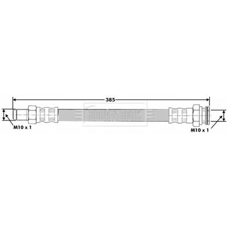 Borg & Beck Brake Hydraulic Hose Line Front Right BBH6912