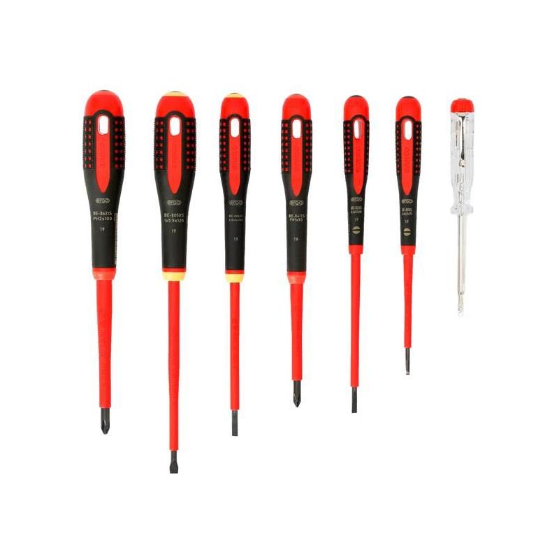 Bahco BE-9887S ERGO™ VDE Insulated Screwdriver Set, 7 Piece Bahco - NN4 Online