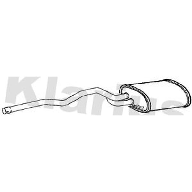 Klarius Box With Tail Pipe (Lh) Left Rear fits BMW X5 2001-2006 3.0