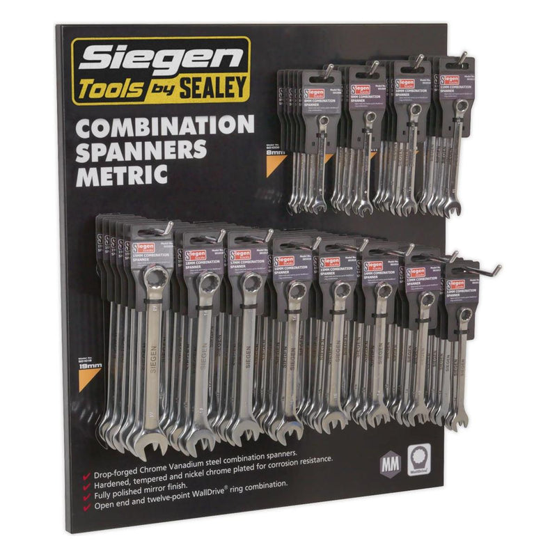 Sealey Display Panel with 8-19mm Spanners Sealey - Dynamic Drive
