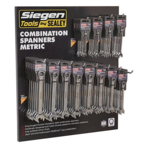 Sealey Display Panel with 8-19mm Spanners Sealey - Dynamic Drive