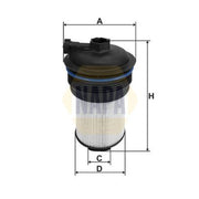 NAPA Fuel Filter Element fits Ford Tourneo Custom V362 Bus 2015-2023 2.0