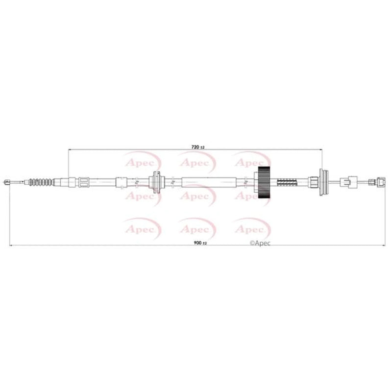 Apec Handbrake Cable Right Rear CAB1791