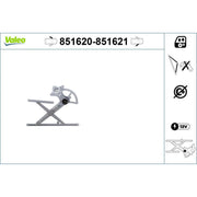 Valeo Electric Window Regulator Lifter Left Front 851620