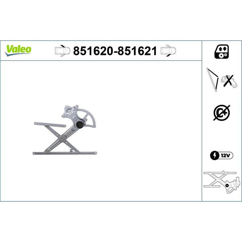 Valeo Electric Window Regulator Lifter Left Front 851620