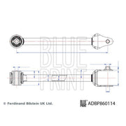 Blue Print Control/Trailing Arm Rear Right fits Mazda CX-5 2011-2017 2.0 2.2 2.5