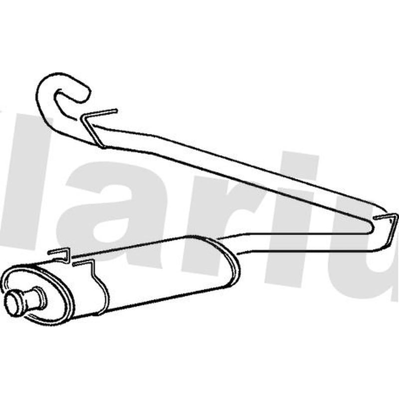 Klarius Box With Tail Pipe Rear fits Renault Master II 1997-2006 2.2 2.8