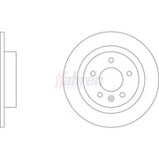 Fahren 2 x Solid Rear Brake Discs FBD6955-x2