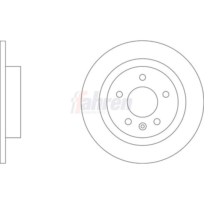 Fahren 2 x Solid Rear Brake Discs FBD6955-x2