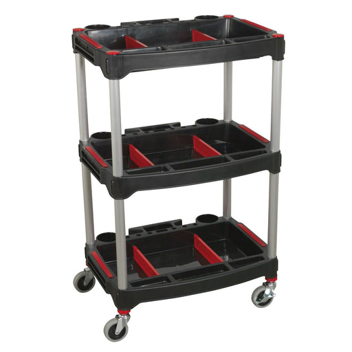 Sealey Workshop Trolley 3-Level Composite with Parts Storage CX313 Sealey - Dynamic Drive