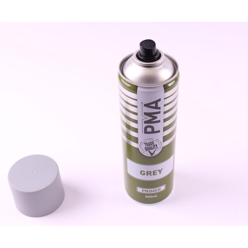 6x High Build Primer - 500ml Spray On Paint - Autotek Grey Aerosol High Coverage PMA - Dynamic Drive