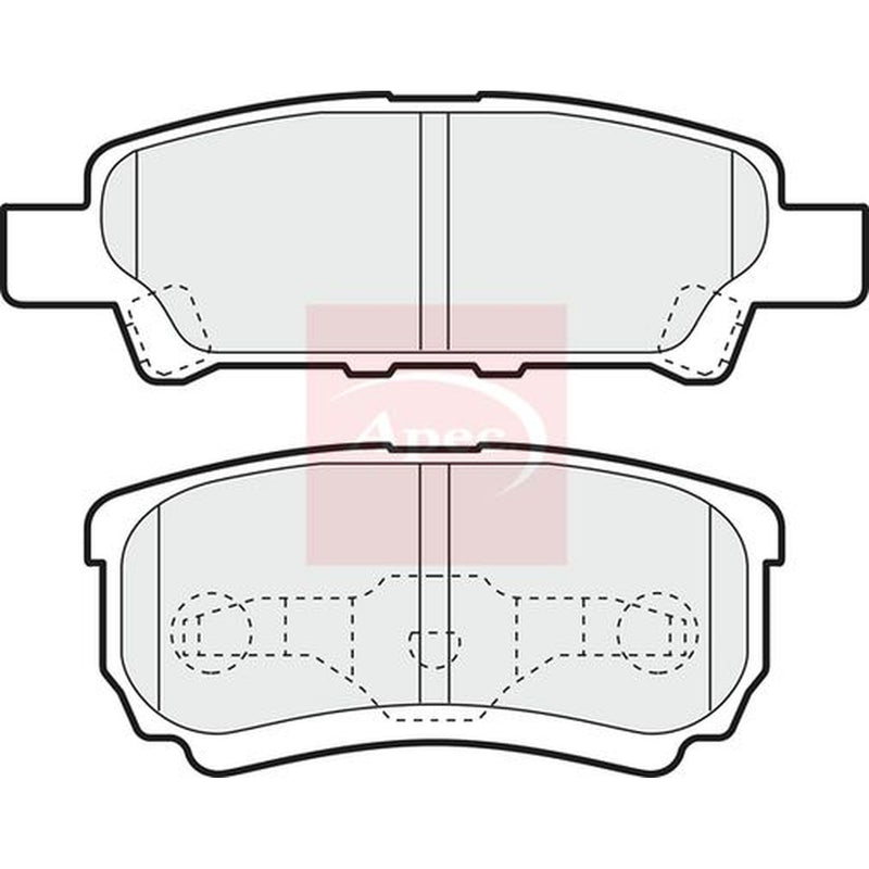 Apec Rear Brake Pad Set fits Chrysler Sebring 2007-2010 2.0 2.4 2.7