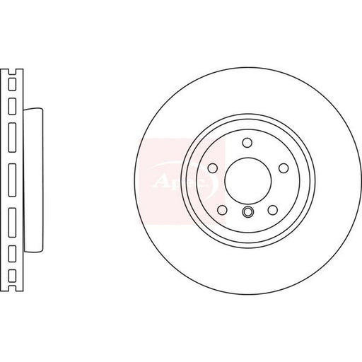 Apec 2 x Vented Brake Discs fits BMW Z4 Roadster 2009-2016