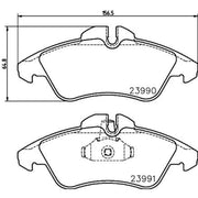 Mintex Front Brake Pad Set fits Mercedes-Benz Sprinter 2-T 1995-2006