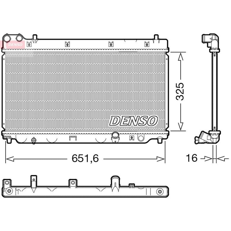 Denso Engine Radiator fits Honda Jazz II 2002-2008 1.2 1.3 1.4