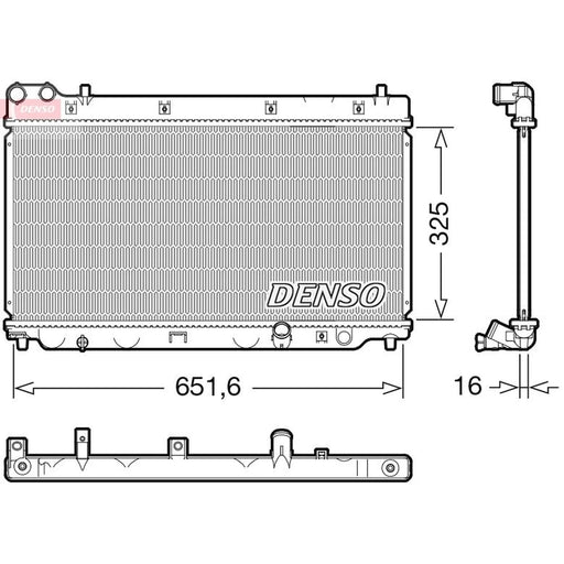 Denso Engine Radiator fits Honda Jazz II 2002-2008 1.2 1.3 1.4
