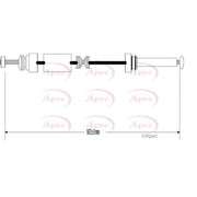 Apec Handbrake Cable Right Rear fits BMW 5 2001-2010