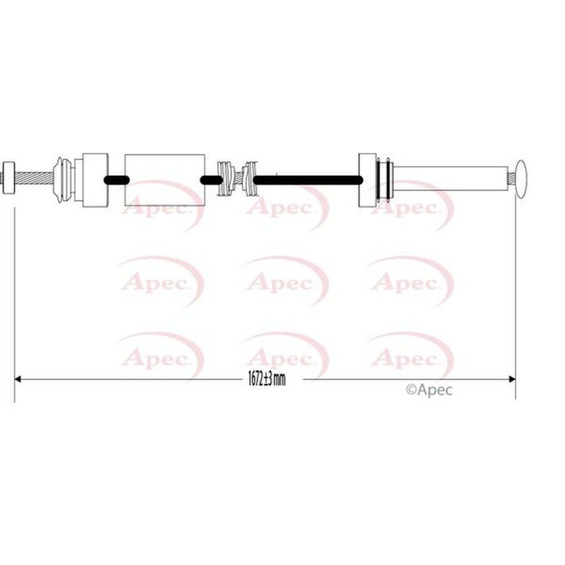 Apec Handbrake Cable Right Rear fits BMW 5 2001-2010