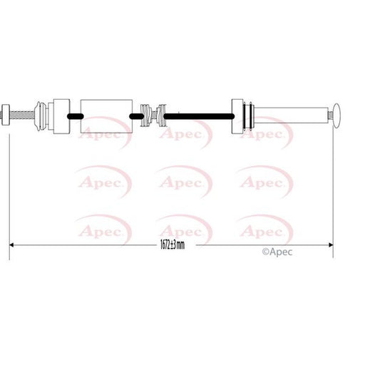 Apec Handbrake Cable Right Rear fits BMW 5 2001-2010