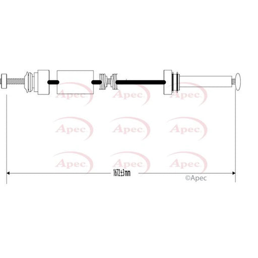 Apec Handbrake Cable Right Rear CAB1209