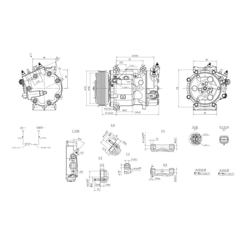 Hella Air Conditioning Compressor fits Citroën Berlingo Box Body 2008-2021 1.6
