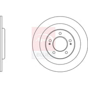 Apec 2 x Solid Rear Brake Discs SDK7340-x2