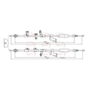 Apec Handbrake Cable Left Rear fits Ford C-Max II 2010-2019 1.0 1.6 2.0