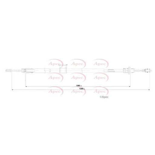 Apec Handbrake Cable Right Rear CAB1846