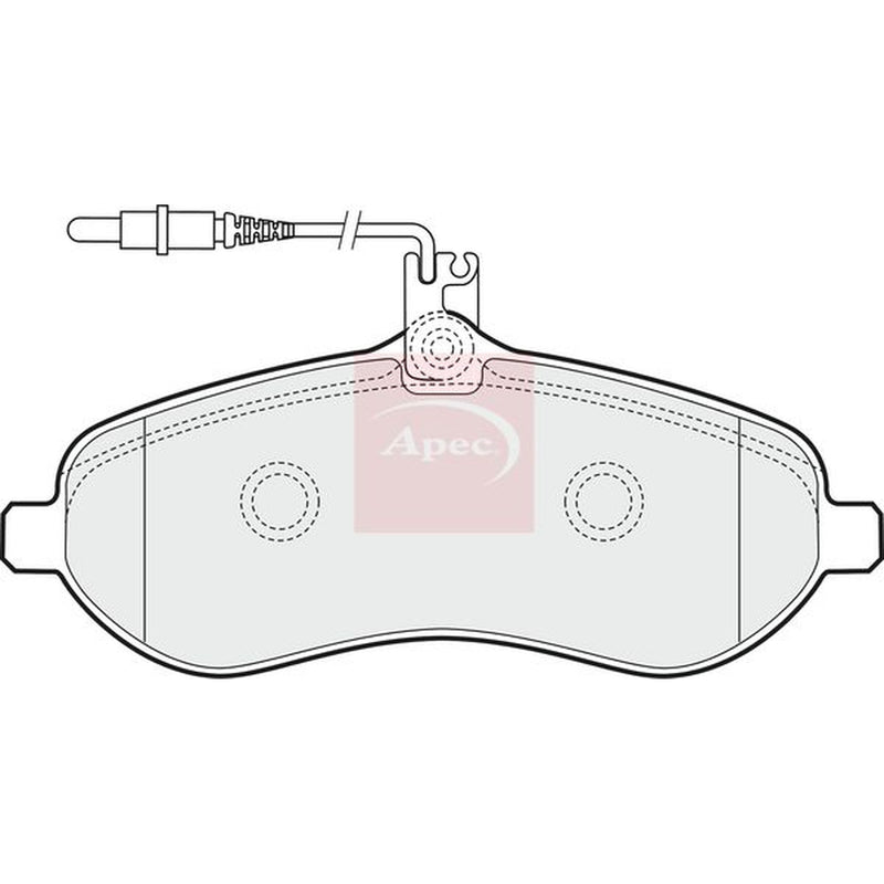 Apec Front Brake Pad Set fits Citroën Dispatch II 2007-2016 1.6 2.0