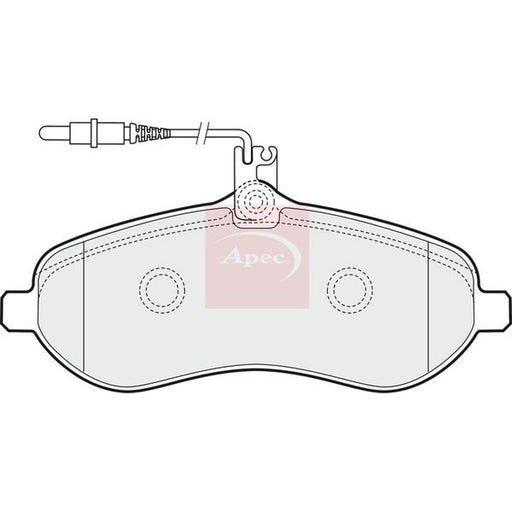 Apec Front Brake Pad Set fits Citroën Dispatch II 2007-2016 1.6 2.0
