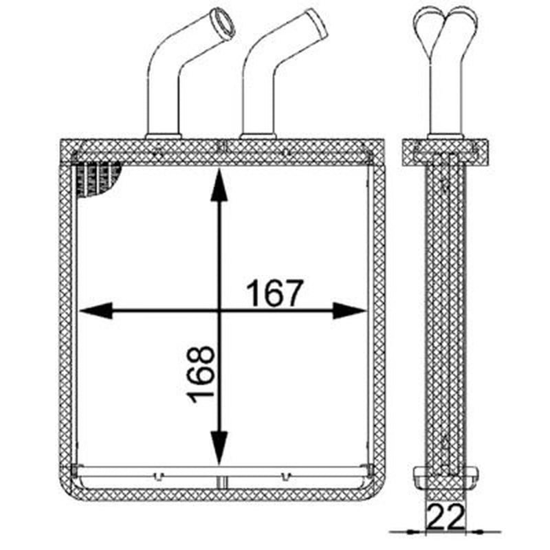 Mahle Heater Matrix Core Heat Exchanger fits Kia Rio I 2000-2005 1.3 1.5