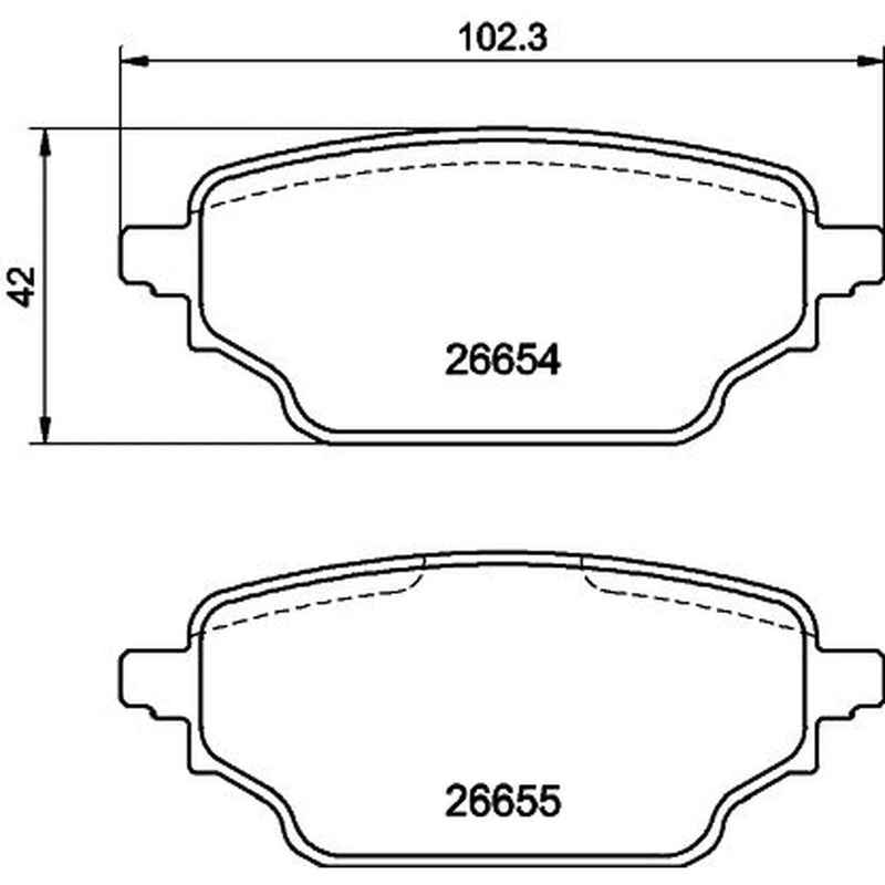 Mintex Rear Brake Pad Set fits Nissan Townstar Box Body/Mpv 2021-2022 1.3